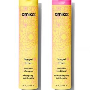 Amika Forget Frizz Hair Care Duo - Yellow and Pink - New Never Opened!